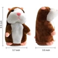 thumbnail image 3 of Talking Hamster Plush Toy Repeat What You Say Funny Kids Stuffed Interactive Toy, 3 of 5