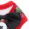 thumbnail image 4 of Arnés para mascotas Correa elegante lindo Bowknots malla transpirable ajustable perro chaleco arnés para perros cachorros rejillas rojas M, 4 of 7