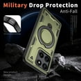 thumbnail image 3 of ELEHOLD For Moto G  5G(2025) Ergonomic Design Military Grade Shockproof Protective Case Magnetic Ring Stand Rugged Cover, Non-Slip, Support Wireless Charging, Olivegreen, 3 of 6