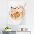 thumbnail image 1 of Quotes Tapestry, Pastel Romance Illustration Fall in Love Lettering Autumn Toned Flowers, Fabric Wall Hanging Decor for Bedroom Living Room Dorm, 5 Sizes, Pale Peach Multicolor, by Ambesonne, 1 of 1