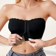 thumbnail image 4 of DuoJiaJ Ladies' Fashionable Seamless Wraparound And Strapless Bras Are Comfortable Gathering And Slip Wireless Bras Black, 4 of 5