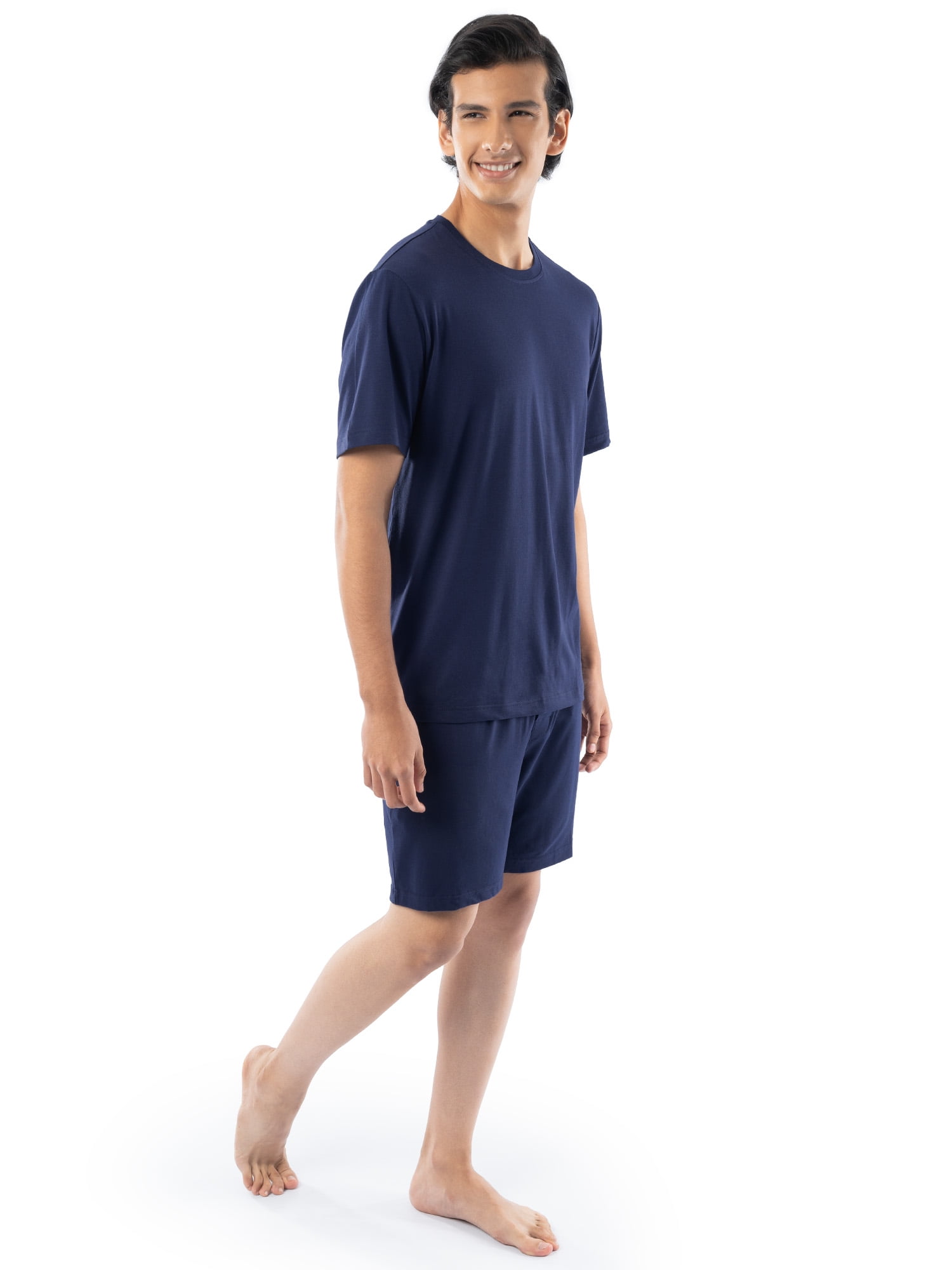 Fruit of the Loom Men's Soft Stretch T-Shirt & Short Pajama Set, Sizes S-2XL