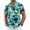 Blue, variant on Men Wedding Shirts Dress Shirts Short Sleeve Regular Fit Floral Printed Shirt