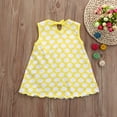 thumbnail image 5 of Fesfesfes Toddler Girls Vest Cute Baby Flower Printed Kids Dress Children Dot Striped Tees Dress T-Shirt Vest, 5 of 7