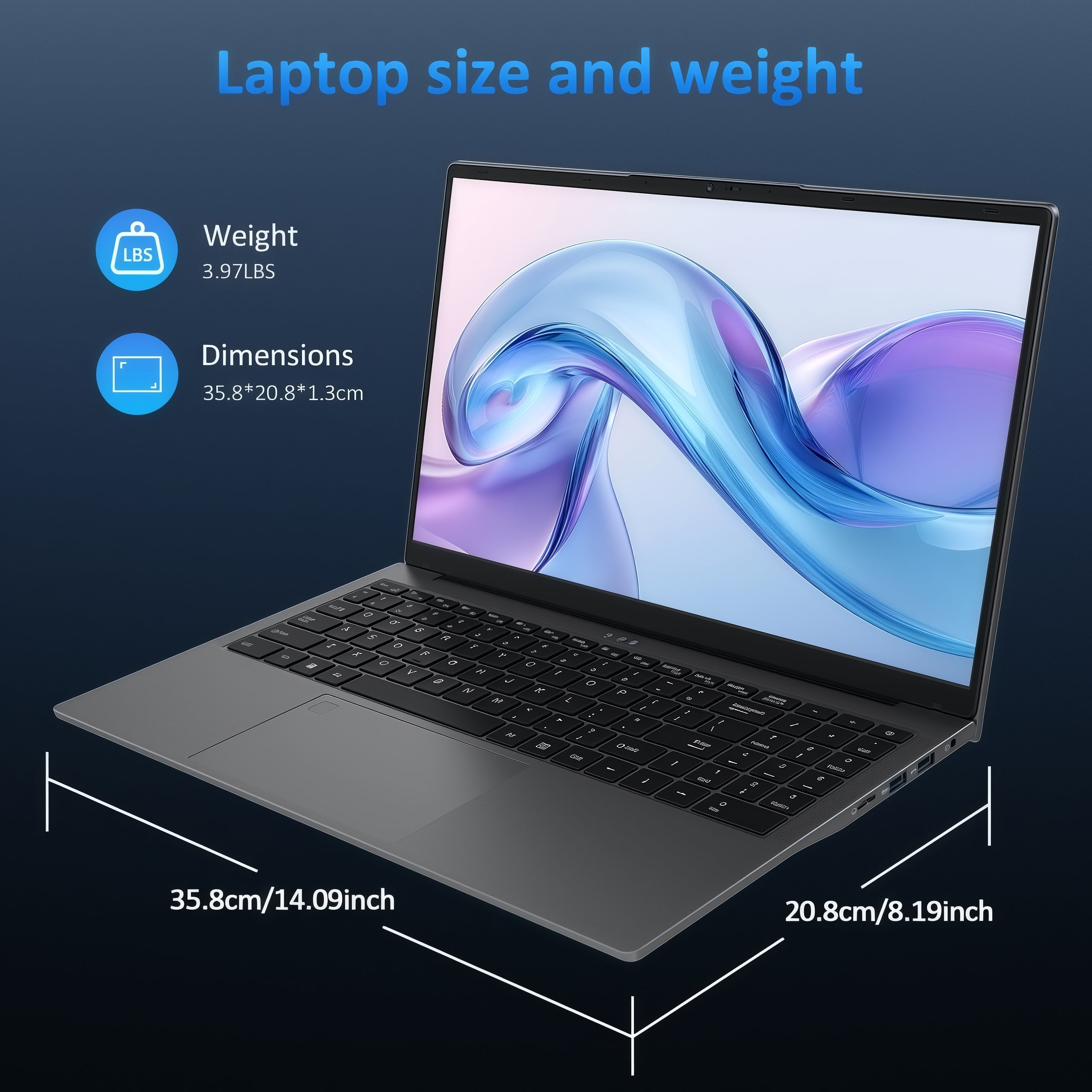 TOEMAAGICE Laptop Intel Celeron N95 16GB 512GB 15.6'' FHD Windows