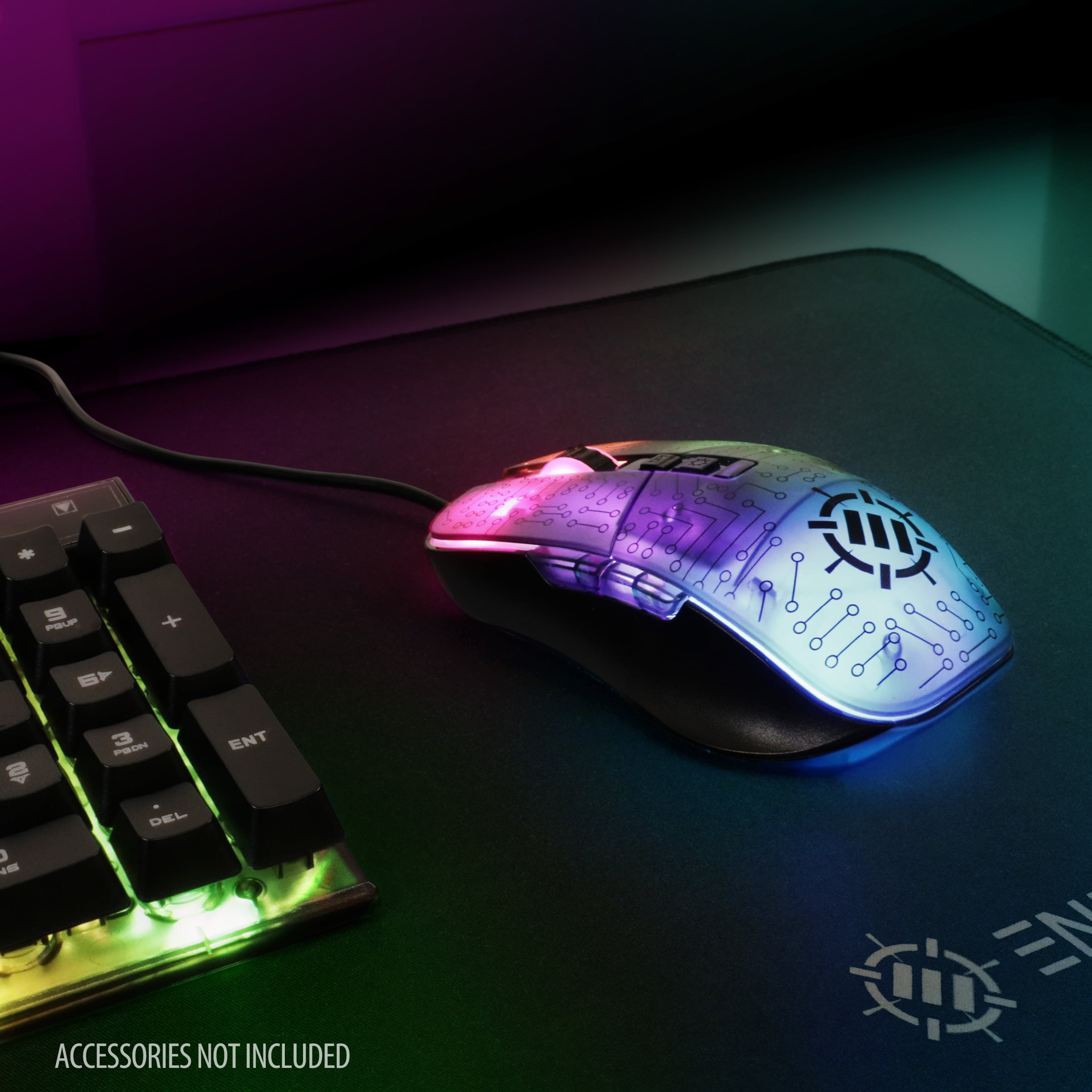 ENHANCE Voltaic 2 Gaming Mouse - Computer Mouse with 7 Programmable Buttons, Software Included