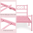 thumbnail image 3 of Renwick Justice Metal Platform Bed with Arrow Design,Twin,Pink, 3 of 9