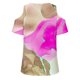 thumbnail image 4 of Camisas de Manga Corta para las Mujeres Blusa de Cuello Redondo de Impresión Casual, Top de Algodón de Imitación Ligero para el Hogar, el Uso Diario Y las Cuatro Estaciones, 4 of 4