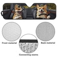 thumbnail image 6 of XYZCANDO Corgi Windshield Sun Shade Windshied Sunshade Block UV Rays Compatible with 2007-2024 Wrangler Rubicon Sahara TJ JK JKU 2 & 4 Door Car Sun Shade Heat Shield, 6 of 7