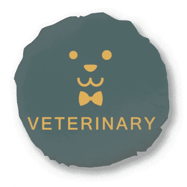 Coussin Rond pour Visage de Chien avec Attache Vétérinaire Décoration Maison