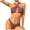 Coffee, variant on Womens High Cut Bikini Set Solid Color Design Quick Dry Fabric Relaxed Silhouette for Summer Vacations Pink XL