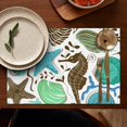 thumbnail image 5 of Marine Ocean Starfish Table Mats Set of 4, Flax Heat Resistant and Wrinkle Free, Coral Pattern Nautical Coastal Decor, Machine Washable for Beach Inspired Dining, 5 of 6