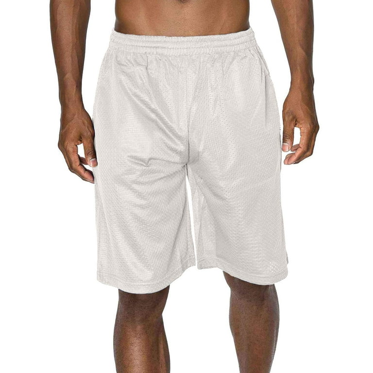 J. METHOD Men s Basketball Shorts Solid Plain Mesh Regular Fit