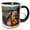 Black/White, variant on 3drose, Africa. Tanzania. Hippopotamus Yawning in Serengeti Np., 11oz Magic Transforming Mug