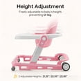 thumbnail image 6 of HARPPA Baby Walker for Babies 6-18 Months, Anti-Rollover, Seat and Height Adjustable, Pink, 6 of 9