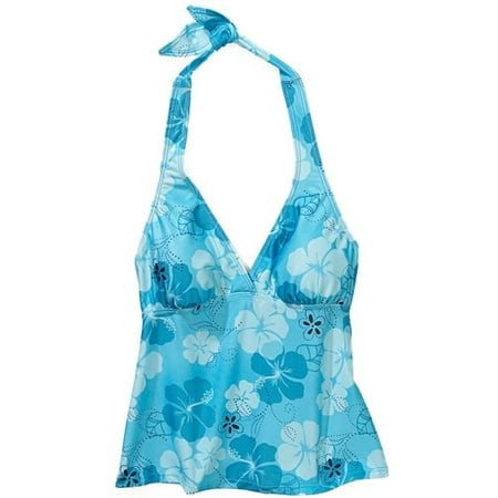 Women's Plus Halter Tankini Top
