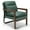 Green, variant on Costway Modern Accent Armchair Lounge Chair w/ Rubber Wood Legs & Steel Bracket Yellow