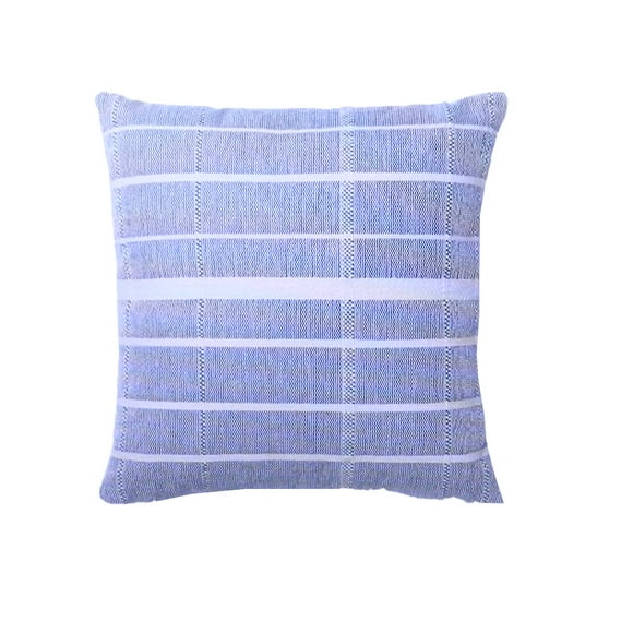 Threshold With Studio McGee Woven Striped Throw Pillow Blue/Cream