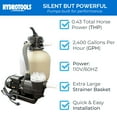 thumbnail image 4 of HYDROTOOLS by Swimline 14" Sand Filter Combo Set, 2400 GPH, 60lb Capacity, 4 of 8