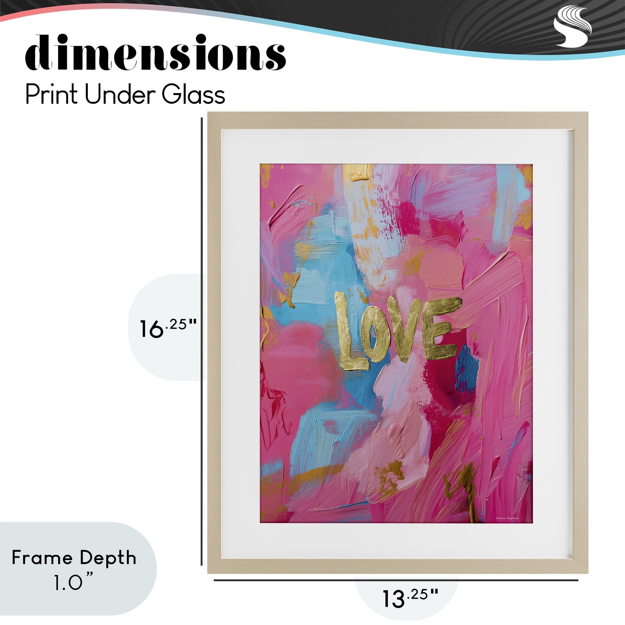 Stupell Industries Glam Love In Motion Birch Framed Print Under Glass, design by Svetlana Aleynikova
