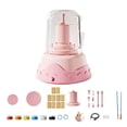 thumbnail image 4 of Tachiuwa Kids Electric Pottery Wheel Set Craft Making Kit Diy Creative Education Toys Children in Parents Interactive Toy Ceramic Machine Pink with 10 Clay, 4 of 9