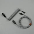 thumbnail image 3 of GX16 aviator Usb c Coiled Mechanical Keyboard Cable Aviation Spiral Double Sleeve Coiled Usb C Cable, 3 of 5