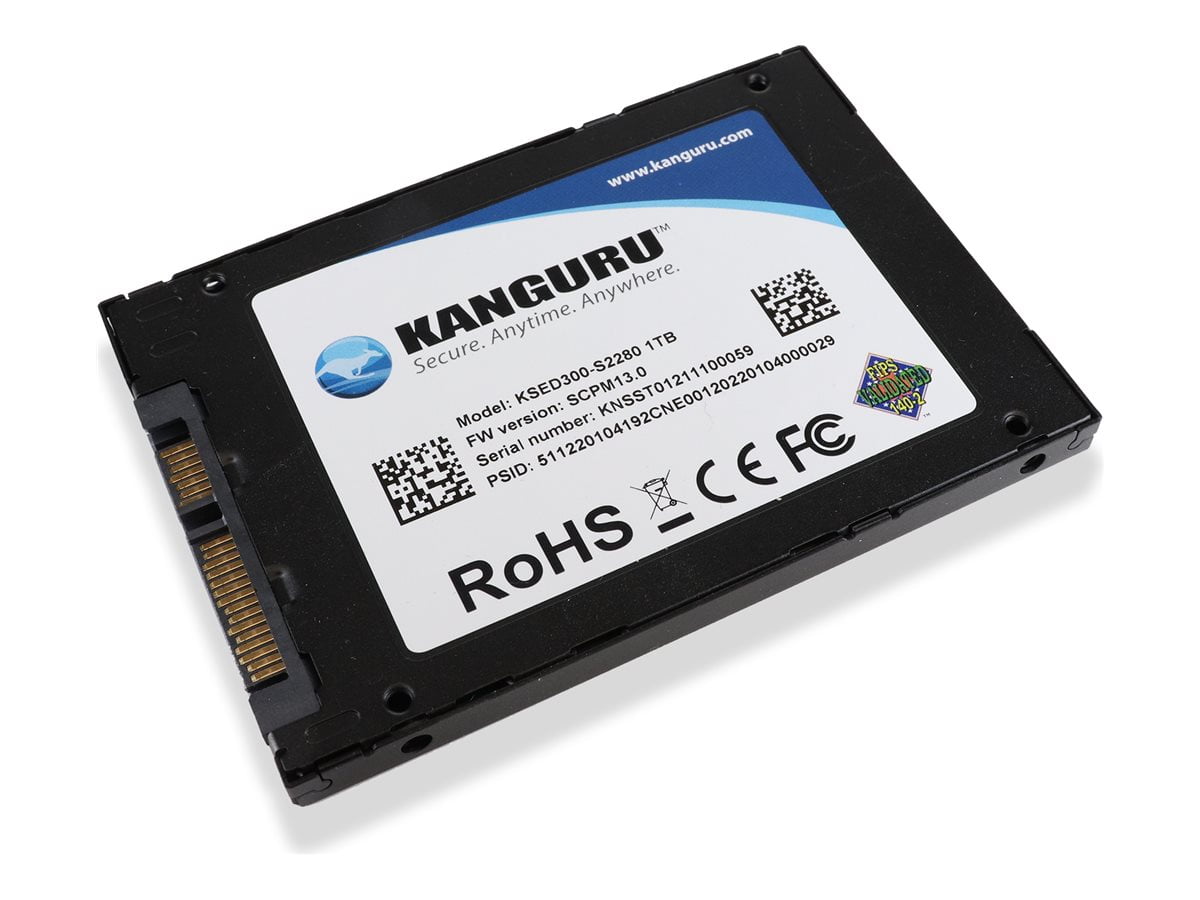 Kanguru 2TB 2.5" SATA Hardware Encrypted Solid State Drive KSED300SATA2T