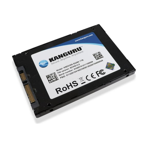 Kanguru 2TB 2.5" SATA Hardware Encrypted Solid State Drive KSED300SATA2T