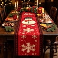 thumbnail image 5 of MMJ Table Cloth Christmas Flag Holiday Dining Table Runner Long Burlap Style Party Layout 13x72in, 5 of 5