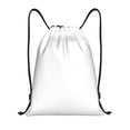 thumbnail image 1 of Xecao White Pattern Sports Drawstring Backpack - String Swim Gym Bag with Wet Proof Pocket for Women&Men-Medium, 1 of 6