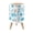 Color 4, variant on Small Trash Can with Lid Mid century fifties modern retro colors Part collection 1.8 Gallon Dog Proof Trash Can Round Garbage Can Waste Bin Wastebasket for Bathroom Bedroom Living Room
