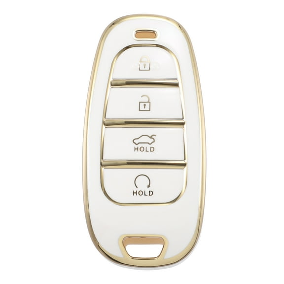 Unique Bargains TPU 4 Button Keyless Entry Remote Cover Key Fob Cover Fit for Hyundai Tucson for White