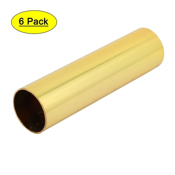 Unique Bargains 6pcs Chandelier Candle Light Cover Sleeves Gold Tone 16mm Outer Dia 60mm Long