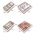 thumbnail image 3 of Coofit 4PCS Sock Drawer Multipurpose Folding Closet Underwear Drawer Tie Organizer Box, 3 of 8