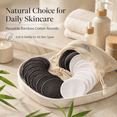 thumbnail image 2 of 16 Packs Organic Reusable Makeup Remover Pads,Washable Eco-friendly Natural Bamboo Cotton Rounds for all skin types with Cotton Laundry Bag, 2 of 10