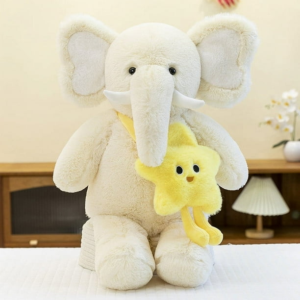 Cojín de peluche de elefante Starss Pack | Peluche suave y acogedor para niños | Cojín cómodo con estampado de estrellas | Regalo navideño para decorar la sala de juegos y el dormitorio