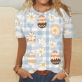 thumbnail image 2 of Pantalones Cortos para Mujeres Sexy Moda Casual Impreso Cuello Redondo Camiseta, Manga Corta Superior para Primavera Verano Diario, Fiesta Y Fecha de Uso, 2 of 4