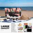 thumbnail image 5 of Pofeuu Black Cat Pink Bathroom Print Beach Bag,Waterproof Sandproof Beach Tote Bag, Large Capacity Foldable Beach Bags for Women, 5 of 7
