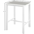 thumbnail image 3 of Meridian Furniture Nizuc Grey Wood Outdoor Patio Square Bar Table, 3 of 6