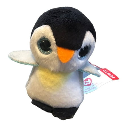 Ty Teenie Beanie Baby - PONGO Penguin Stuffed Animal Toy 3" Plush (NO TY HANG TAG)(BONUS 1 FUN CHOPS)