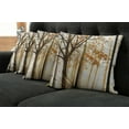 thumbnail image 2 of Ambesonne Autumn Throw Pillow Cover 4 Pack, Bare Branches Fall Leaves, 16", Taupe Orange, 2 of 6