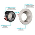 thumbnail image 3 of Luxrite 4 Inch LED Recessed Light, 15W, 5 Color Selectable, 1100 Lumens, Dimmable, Wet Rated, Brushed Nickel 4 Pack, 3 of 7