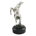thumbnail image 3 of Western Black Beauty Prancing Horse Stallion Silver Resin Figurine With Base, 3 of 7