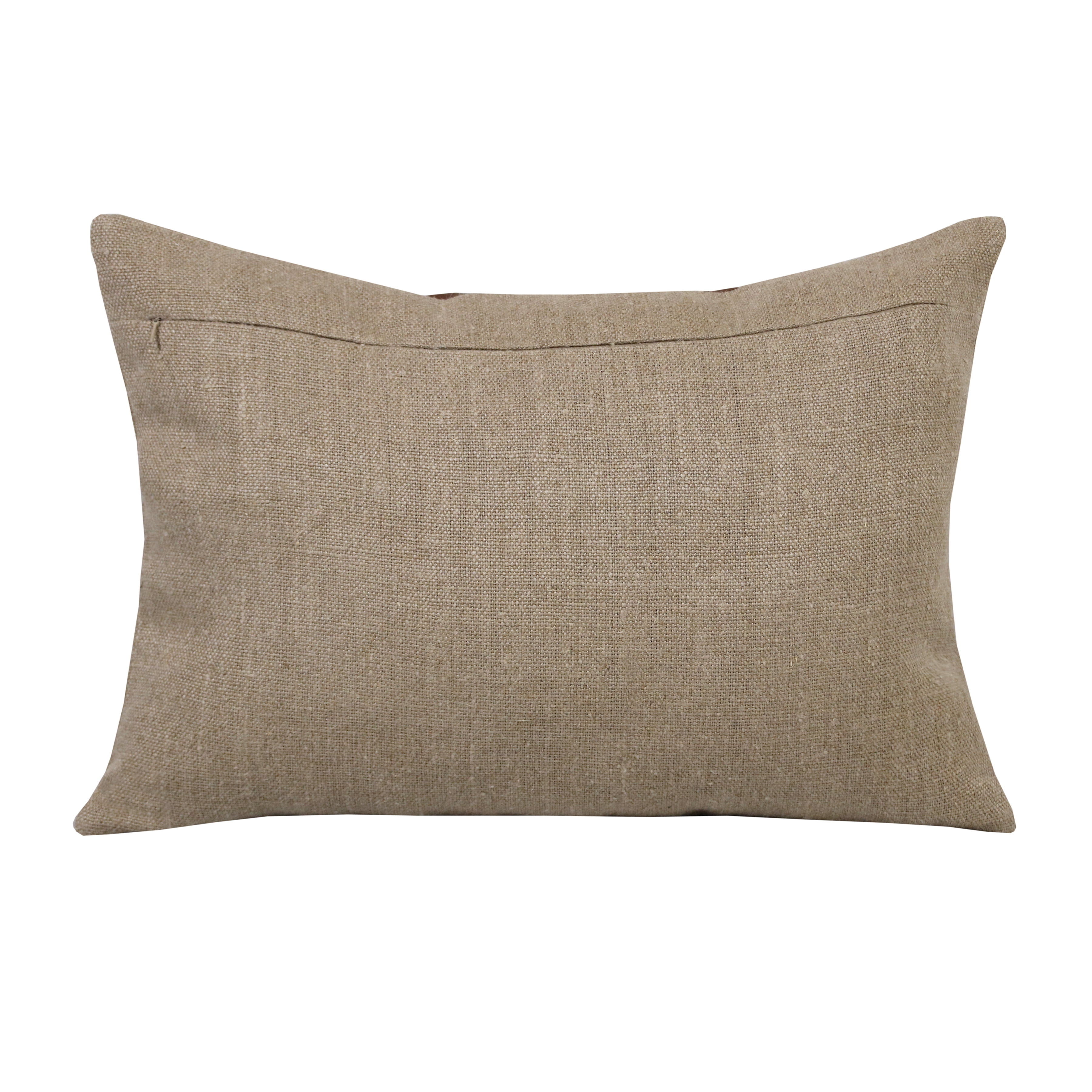 Harlow Hill Faye 14" x 20" Tan/Brown Striped Linen Adult Decorative Throw Pillow Cover