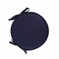 Outdoor Bistro Chair Cushions Set of 2, 11.8" Round Chair Cushions Waterproof and Fade Resistant Chair Cushion Pads with Non-Slip Ties and Removable Covers for Garden (Navy)