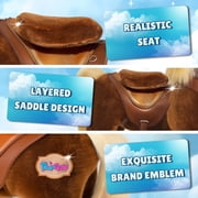 PonyCycle Interactive Horse Ride-On Toy, Touch Sound, Kid-Powered, Ages 3-4, Brown, Y374
