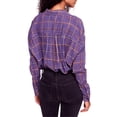 thumbnail image 2 of Free People Womens Break My Stride Button Up Shirt, Purple, Medium, 2 of 3