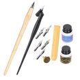 thumbnail image 4 of Calligraphy Pen Set, Durable Elegant Wood + Stainless Steel Sturdy Calligraphy Tool Set  For Calligraphy Lover For Students For Friends For Calligraphy Tool 1#,2#,3#, 4 of 8