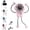Pink, variant on Portable Robot Fan Man, 2 in 1 Fan & Phone Stand, USB Rechargeable 3-Speed Mini Fan with Remote for Indoor Outdoor Use