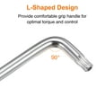thumbnail image 6 of Uxcell T40 Tamper Proof Torx Star Key Bit Wrench 5.75" Long Arm L-Shaped 6 Points Wrenches CR-V Hand Tool, 6 of 6